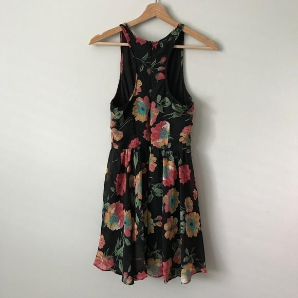 Savannah Rae Floral Dress Sleeveless S Black - Picture 6 of 6